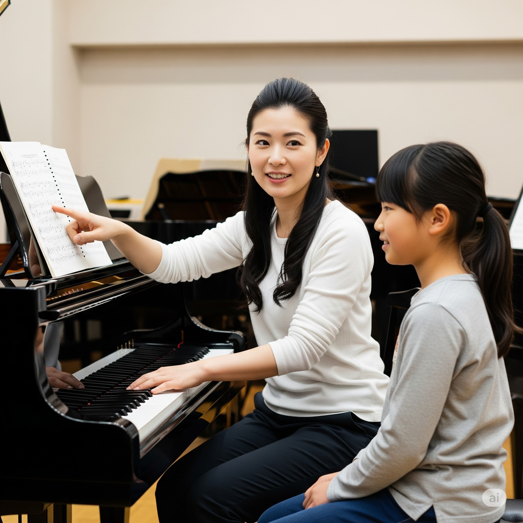 ピアノレッスン風景